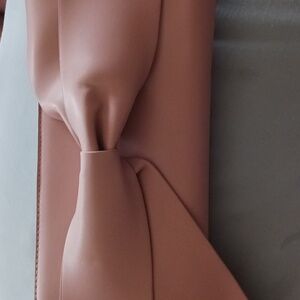 A  new day Pastel Pink Bow Zip Clutch nwot